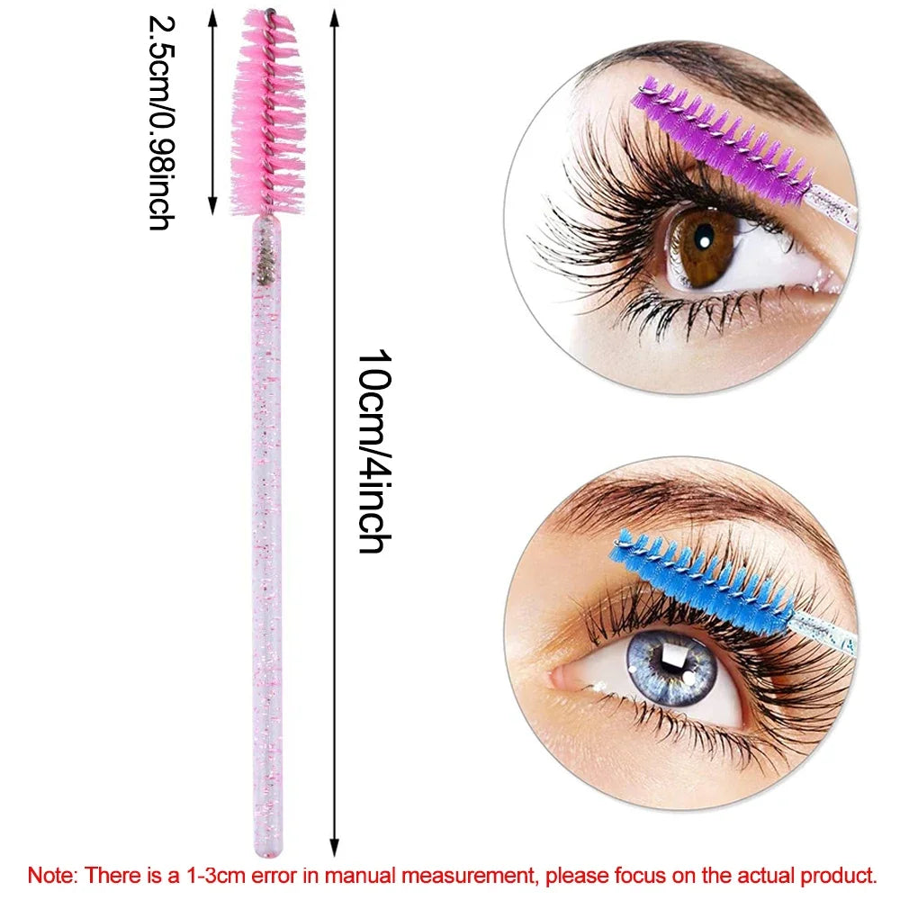 100/500/1000PCS Eyelashes Brushes Set Wholesaler Lash Mascara Brush For Lashes Extension Eyebrow Wands Applicator Makeup Tools