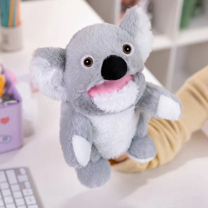 Cartoon Animal Hand Puppet Parent-child Game Doll Husky Fox Bear Dog Pig Tiger Lion  Appease Toys Birthday Gifts For Children ﻿