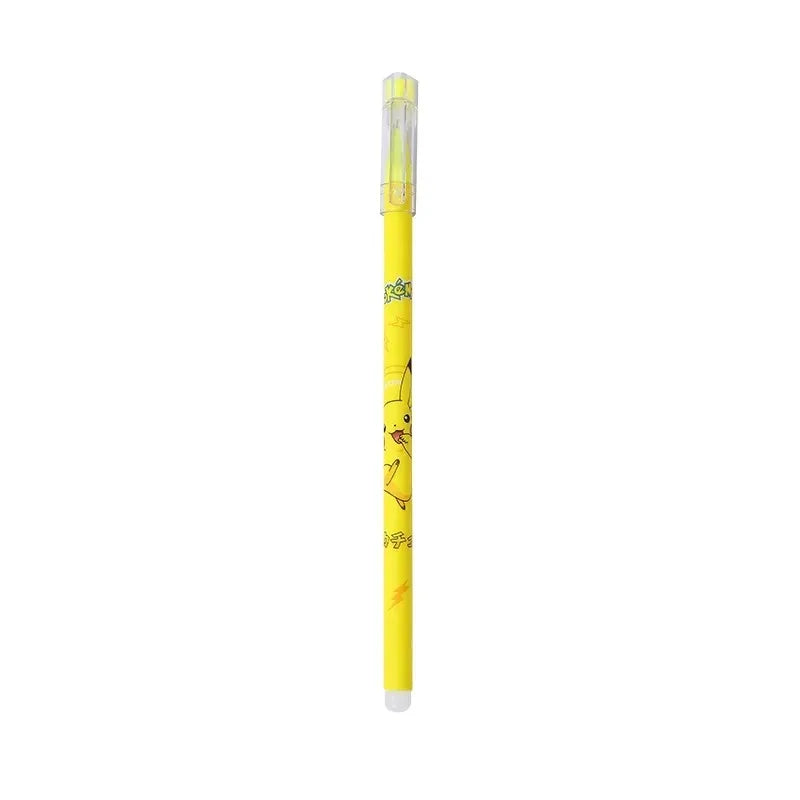 12Pcs Pokemon Pikachu Erasable Gel Pen Set, 0.5mm Cute Anime School Office Supplies for Kids Students Birthday Gifts