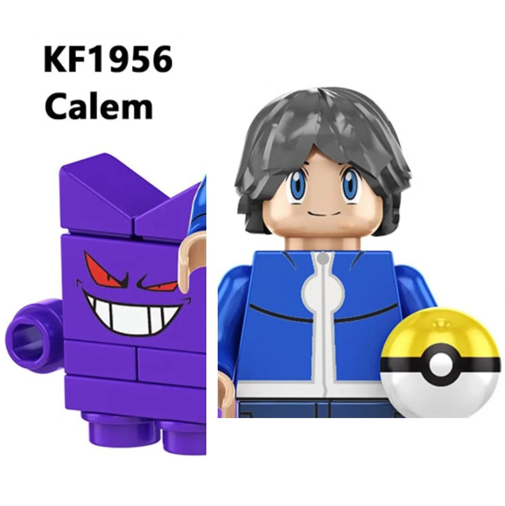 Pokemon Trainer Pikachu Charizard Building Blocks Ash Ketchum Misty Serena Mini Action Figure Toys