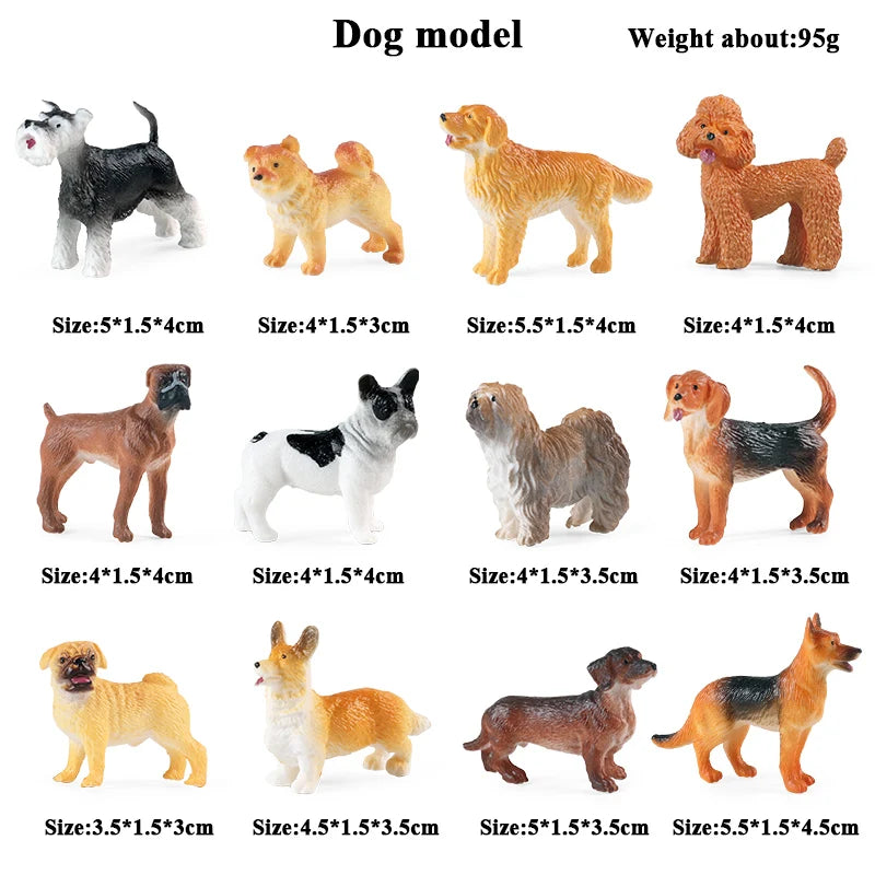 Oenux Montessori Toy Wild Farm Dinosaur Ocean Cat Animals Model Action Figure Zoo Figurines Cute Miniature Education Kid Gift