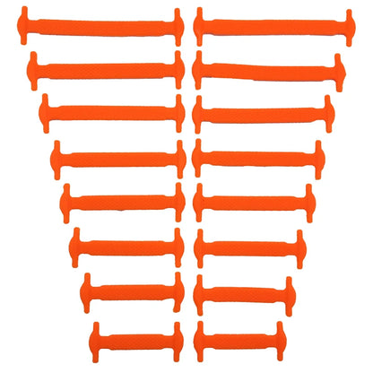 16pcs/lot Silicone Shoelaces No Tie Shoelaces 12 colors Elastic Lace Shoelace Creative Lazy Silicone Laces Rubber Lace