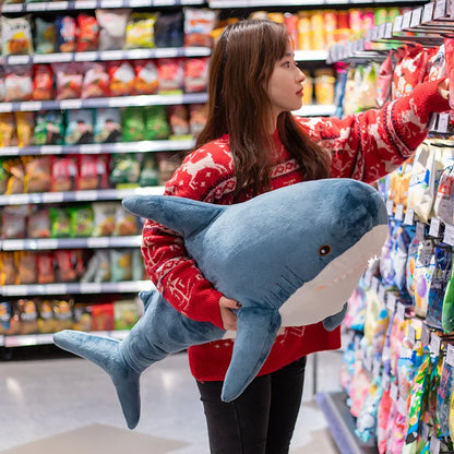 30/45/60/80/100cm Funny Joy Cute Shark Plush Toy Soft Stuffed Animal Reading Pillow for Birthday Gifts Cushion Doll Gift