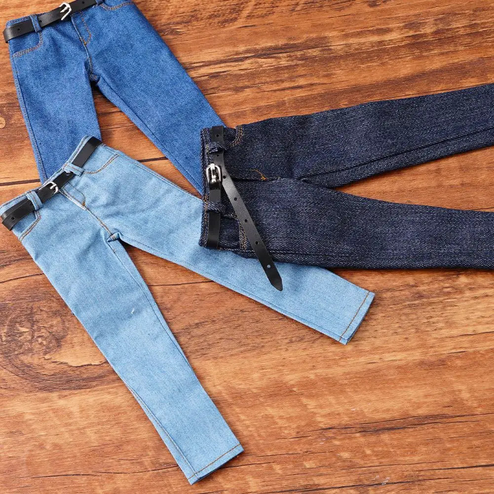 1/6 Scale Jeans 12" Scale Pants Doll Pants Man Doll Clothes