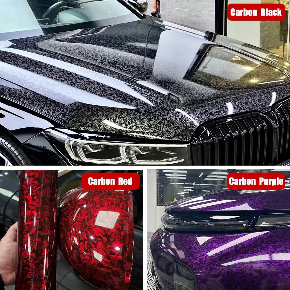 Carbon Fiber Vinyl Film 3D/6D Matte Effect Gloss Motorcycle Body Stickers Forged Carbon Fiber Wrap Foil Sticker Auto Accessories
