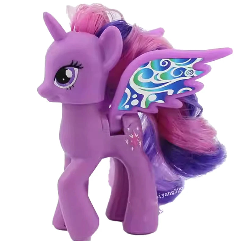 Genuine Hasbro My Little Pony Anime Figures Classic Twilight Luna Princesses Rarity Ornaments 8cm Collection Pony Toy Gifts