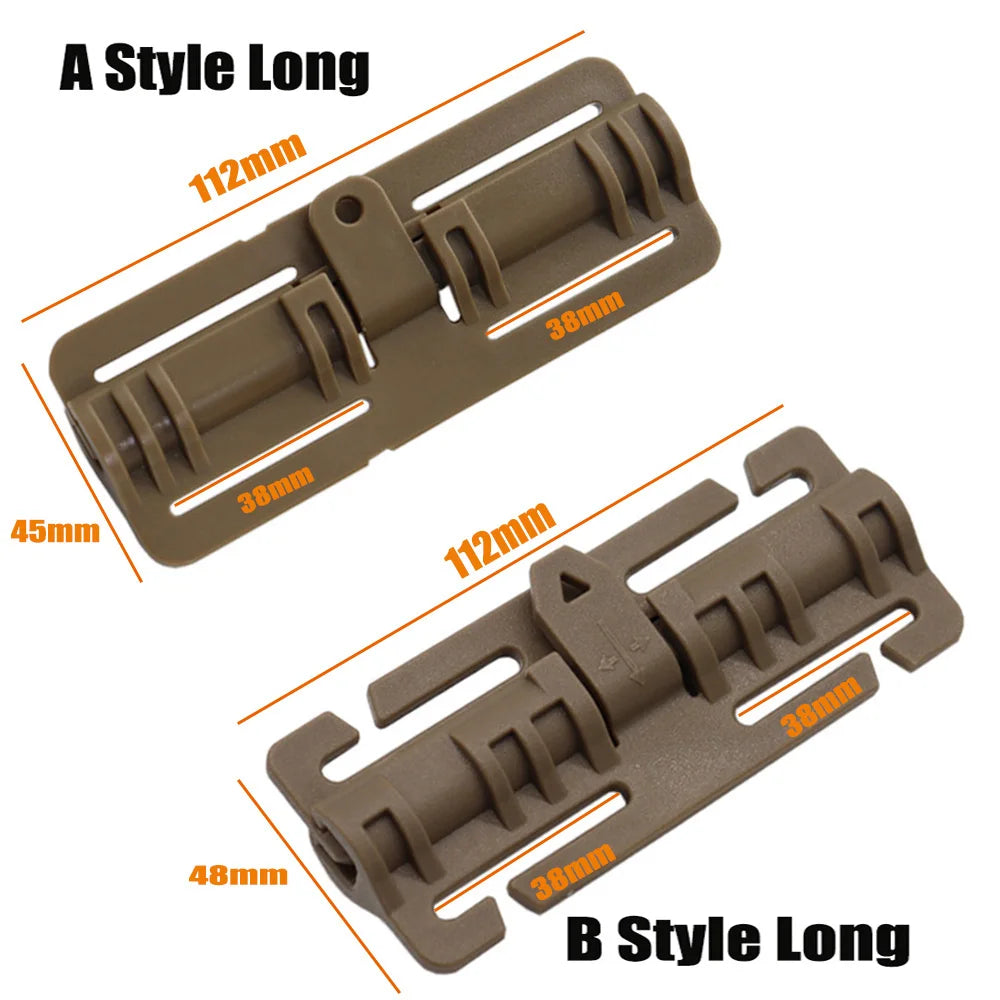 1 Pair Tactical Vest Quick Release Buckle Rapid Open Connector Shoulder Webbing Cummerbund for Hunting Vest Accessory