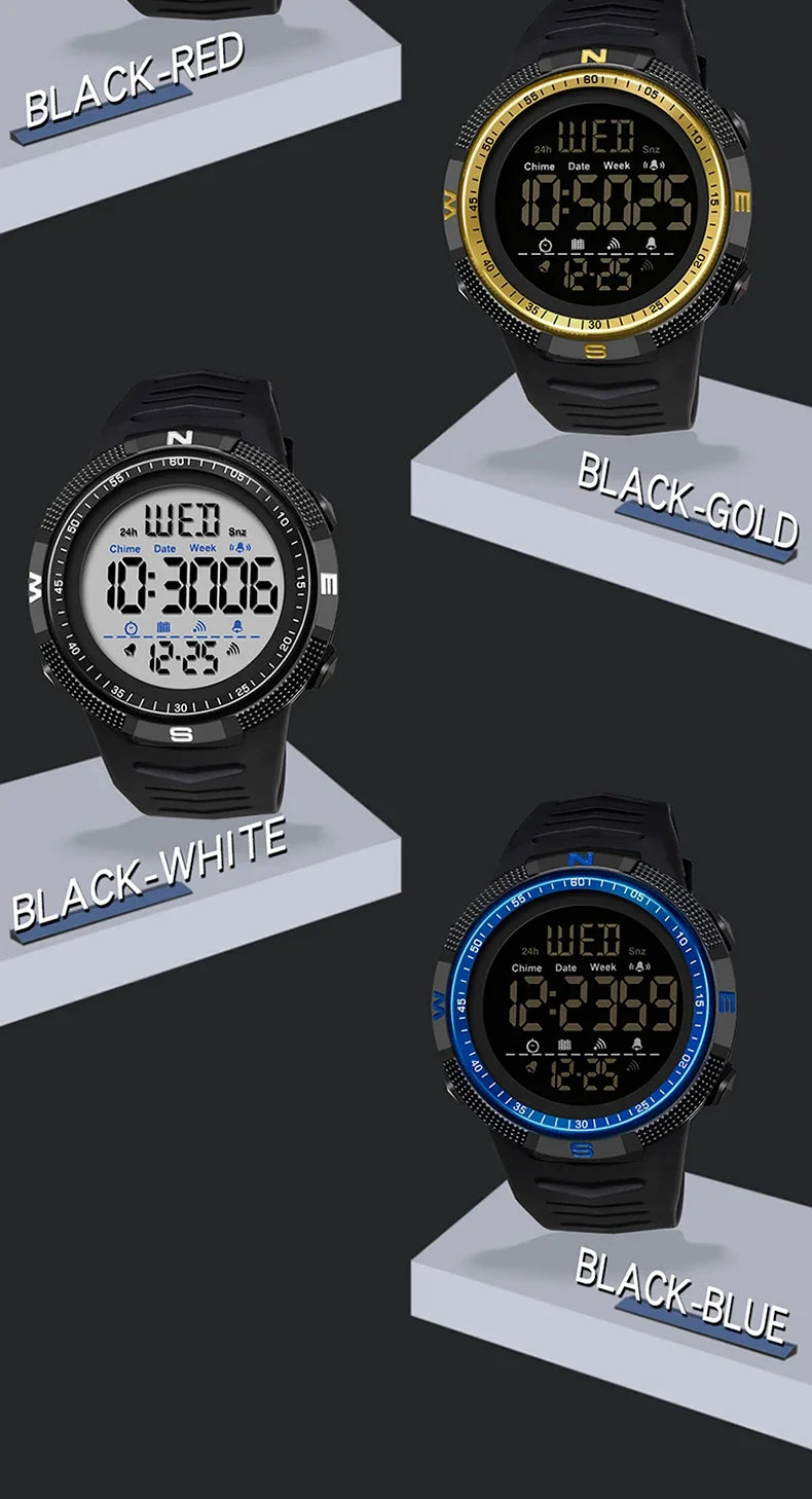 SANDA 6014 Military Sport Watch for Men Clock Digital Wristwatches Shockproof Countdown Waterproof Bracelet Relojes Para Hombre