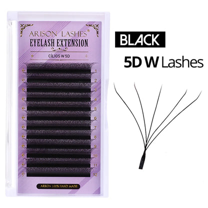 ARISON 3D/4D/5D/6D W-Shape Eyelashes Extension Premade Volume Fans YY-shape Lashes Faux Mink Soft Easy Faning Natural Lash