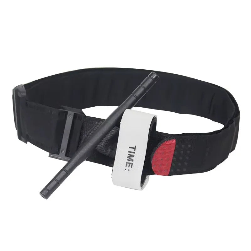 2PCS Tactical Medical Tourniquet for Outdoor Exploration Combat Application Red Tip Medical Emergency Belt Aid