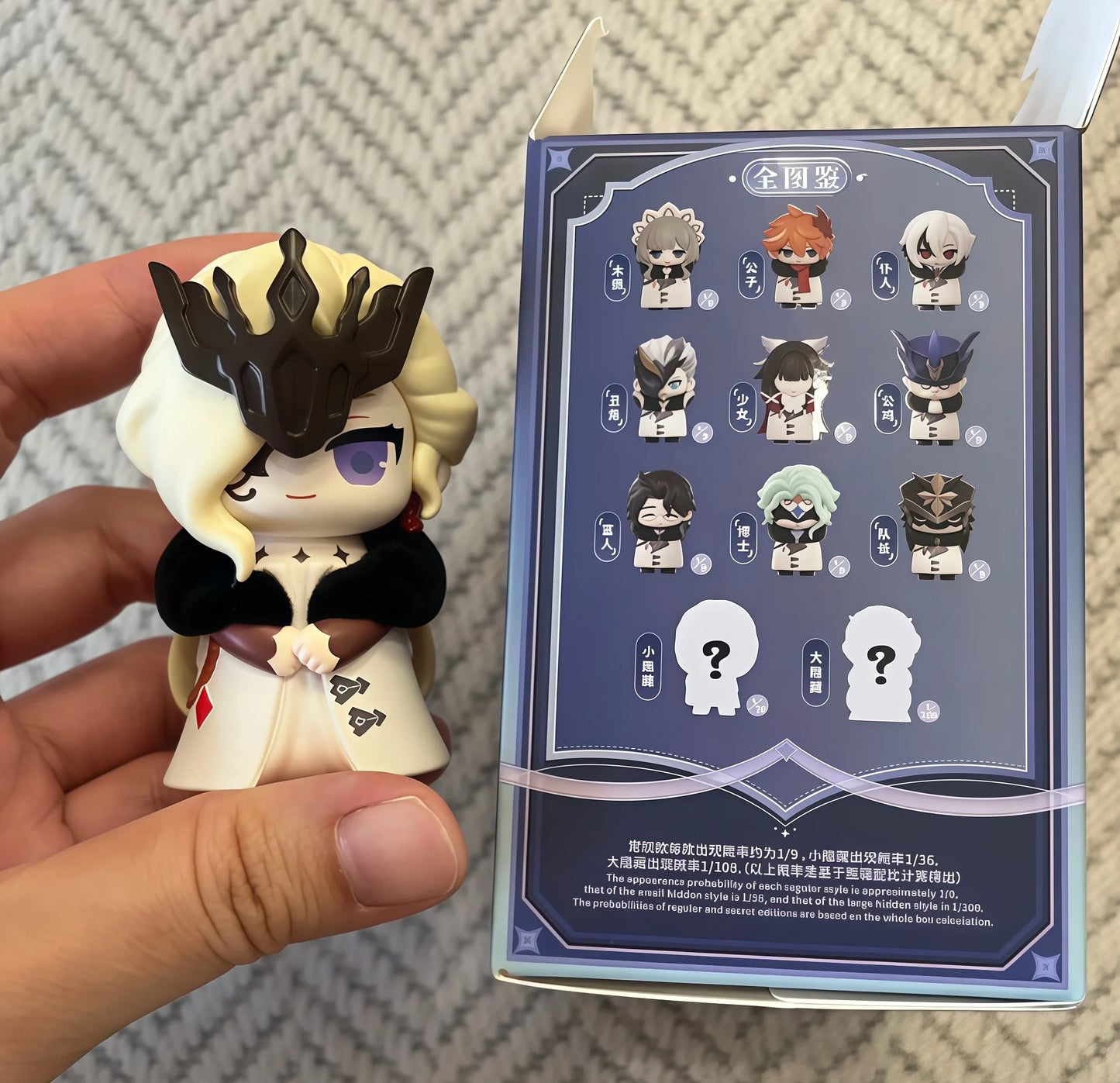 Mihoyo Genshin Impact Fatui Harbinger Q Version Series Blind Box Desktop Mini Doll Model Toys Trend Decoration Surprise Gifts