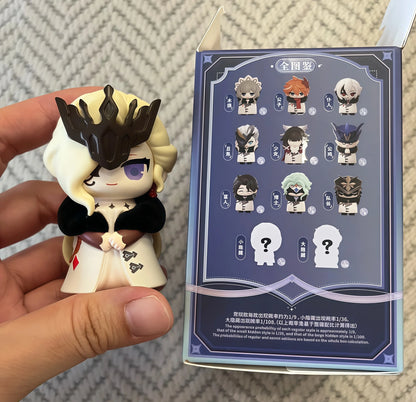 Mihoyo Genshin Impact Fatui Harbinger Q Version Series Blind Box Desktop Mini Doll Model Toys Trend Decoration Surprise Gifts
