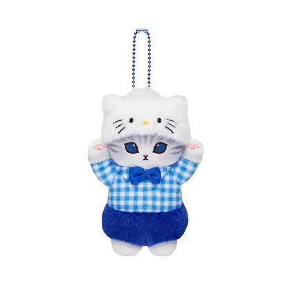 Anime Shark Cat Co Branded Cross-dress Kuromi Hello Kitty Cinnamoroll Plush Toys Collect Decoration Pendant Gift