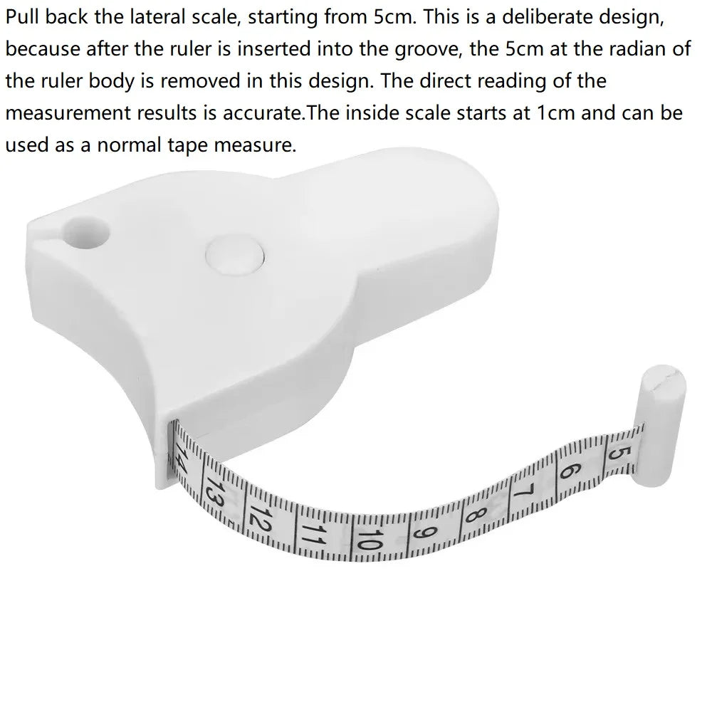 Automatic Telescopic Tape Measure Body Measuring Tape Sewing Ruler Tools Centimeter Tapes For Body Meter Measure White Tools