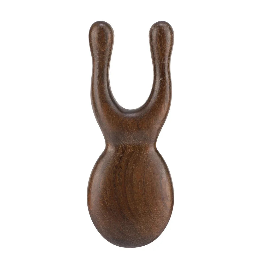 Wooden Gua Sha Facial Tools Head Massager Sandalwood Wood Massage Tool for Face Nose Eye Wood Massage Acupressur Tools