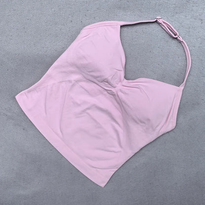 Adjustable Strappy Gym Top Backless Gym Clothes Women Scrunch Bra Removable Cups Yoga Tank Workout Outfits Tops Sports Vest