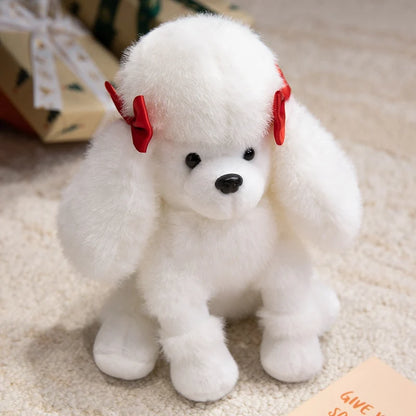 Hot Sale Realistic Sitting Poodle Pug Puppy Plush Toys Stuffed Doggy Cute Fluffy Plush Pet Room Decor Children Birthday Gift