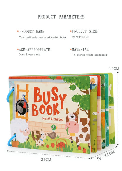 New Montessori Scene Stickers for Children DIY Hand-on Puzzle Reusable Books Cartoon Learning Cognition Toys for Kids Gift