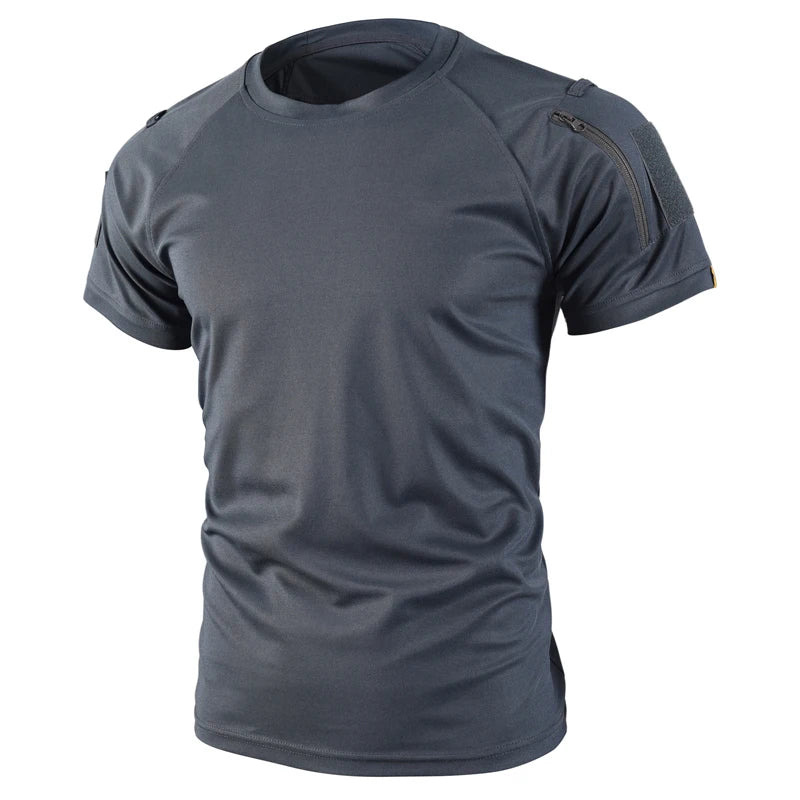 Men Summer Quick Dry T-shirt Camping Hiking Trekking Fishing Trainning Breathable Pullover Climbing Tees Casual Cargo Shirts