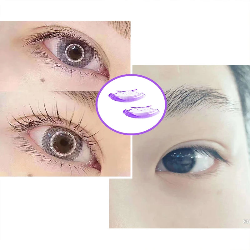 5 Pairs C Curl Silicone Eyelash Pads - Sticky 3D Lashes Lifting Rod Shield Curler Makeup Tool Accessories