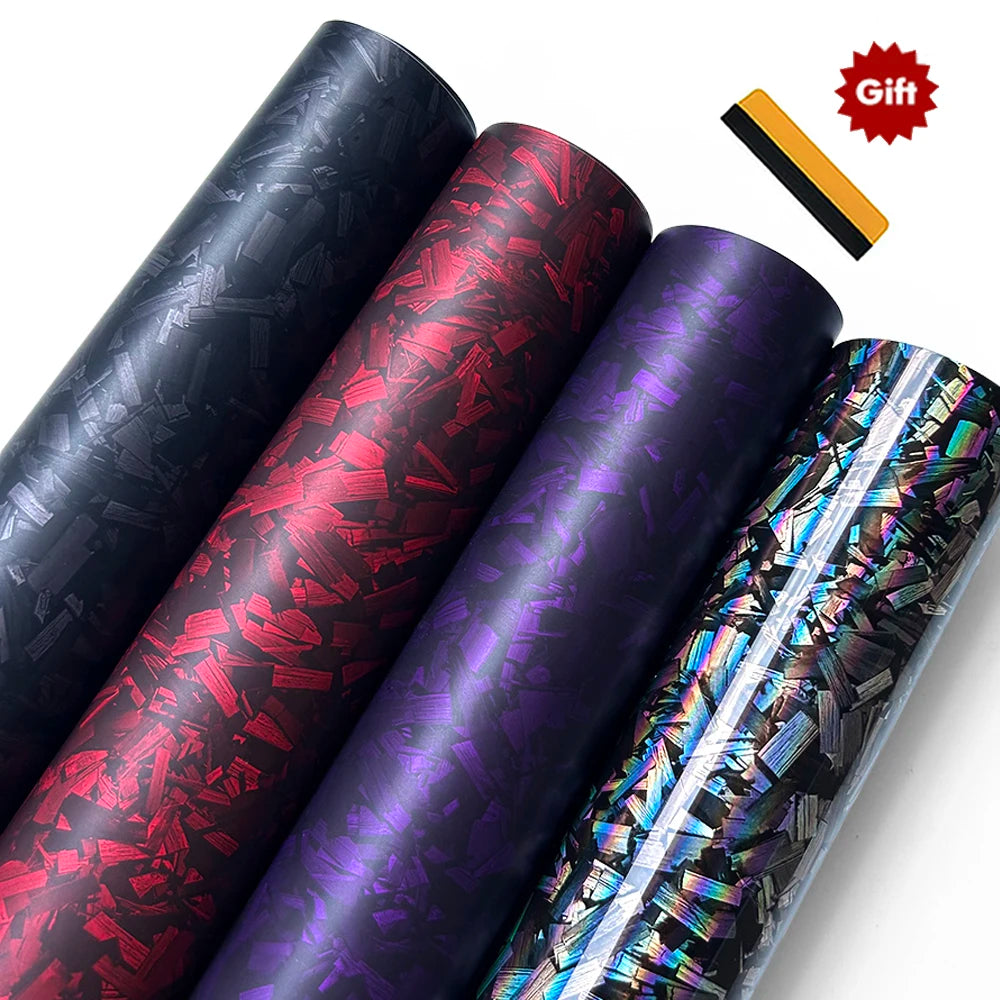 Carbon Fiber Vinyl Film 3D/6D Matte Effect Gloss Motorcycle Body Stickers Forged Carbon Fiber Wrap Foil Sticker Auto Accessories