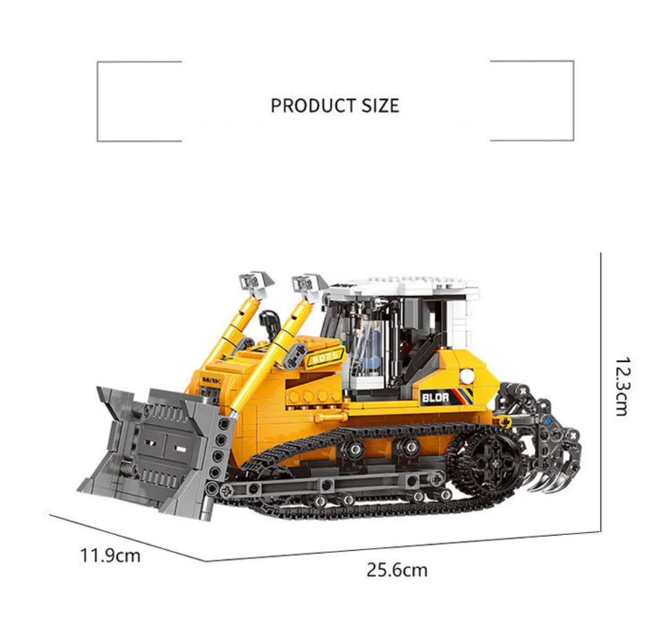 City technical MOC WheelLoader Car Heavy Mining Truck Crane Building Blocks DIY Engineering Excavator Bricks Toy For Children