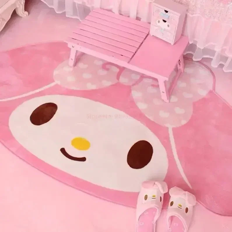 Kawaii My Melody Carpet Kawaii Home Soft Fur Rugs Girls Bedroom Living Room Floor Mat Doormat Decoration Cartoon Gift For Girl