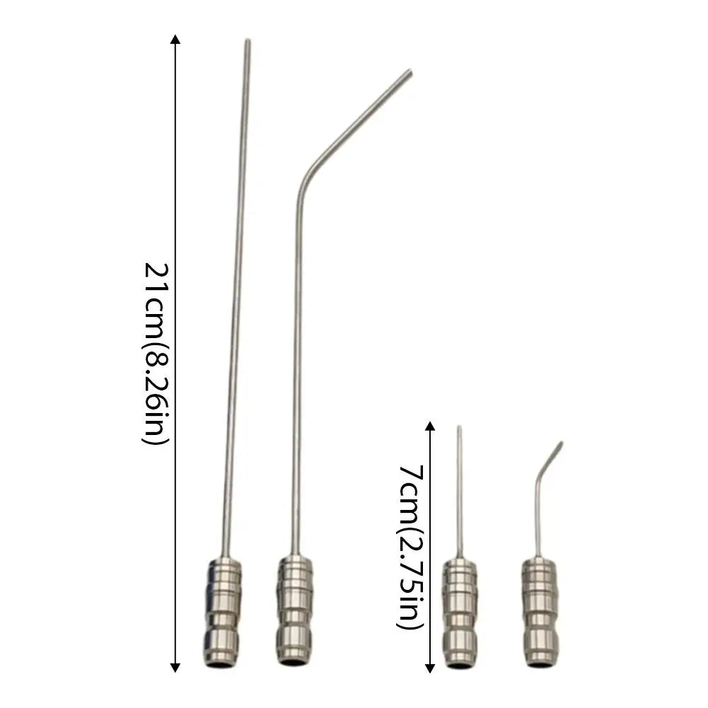 4Pc Cleaning Nozzle Water Gun High Pressure Needle Nozzle Straight/Side Jet For AC & Car Washer Tanks Gap Deep-Cleaning
