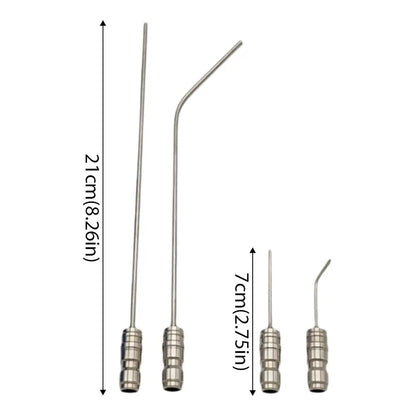 4Pc Cleaning Nozzle Water Gun High Pressure Needle Nozzle Straight/Side Jet For AC & Car Washer Tanks Gap Deep-Cleaning