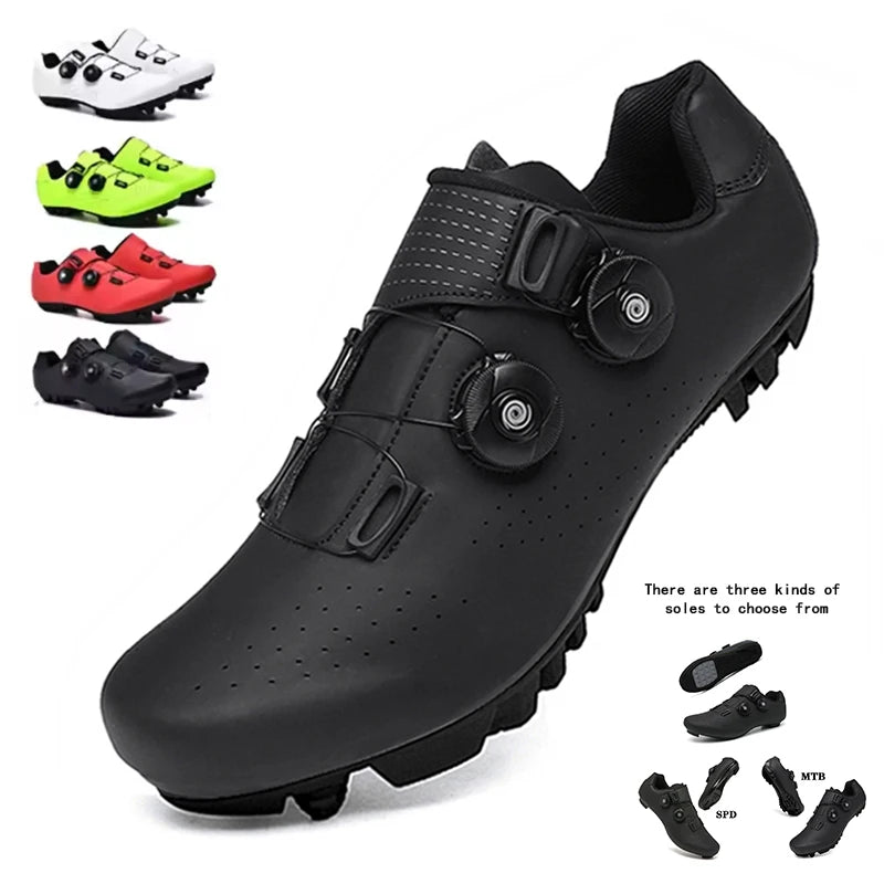 Professional Mountain Bike Cycling Shoes MTB Flat Cleat SPD Shoes Outdoor Self-Locking Big Size 47 Racing Bicycle Sneakers Men