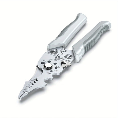 8.5 Inch Multi Functional Industrial Wire Stripper Cutter Crimper Heavy Duty Stainless Steel Electrical Pliers Ergonomic Grip