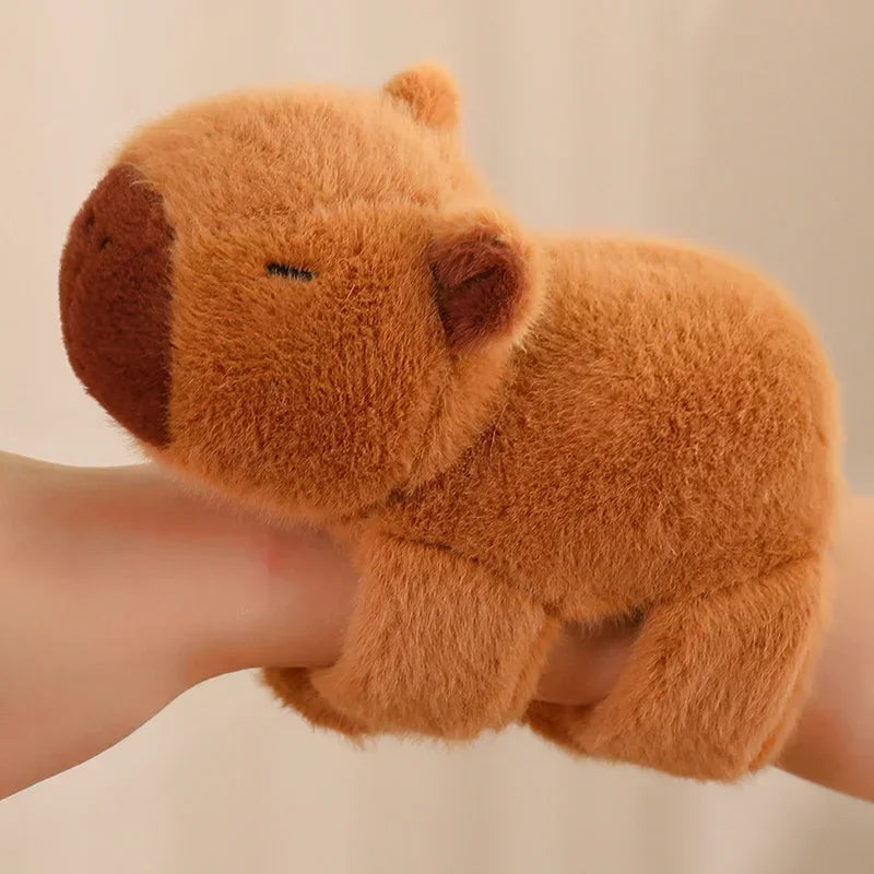 Capybara Plush Toy Kawaii Stuffed Animals Fluffy Capybara With Strawberry Tortoise Slap Bracelet keychain Birthday Gift