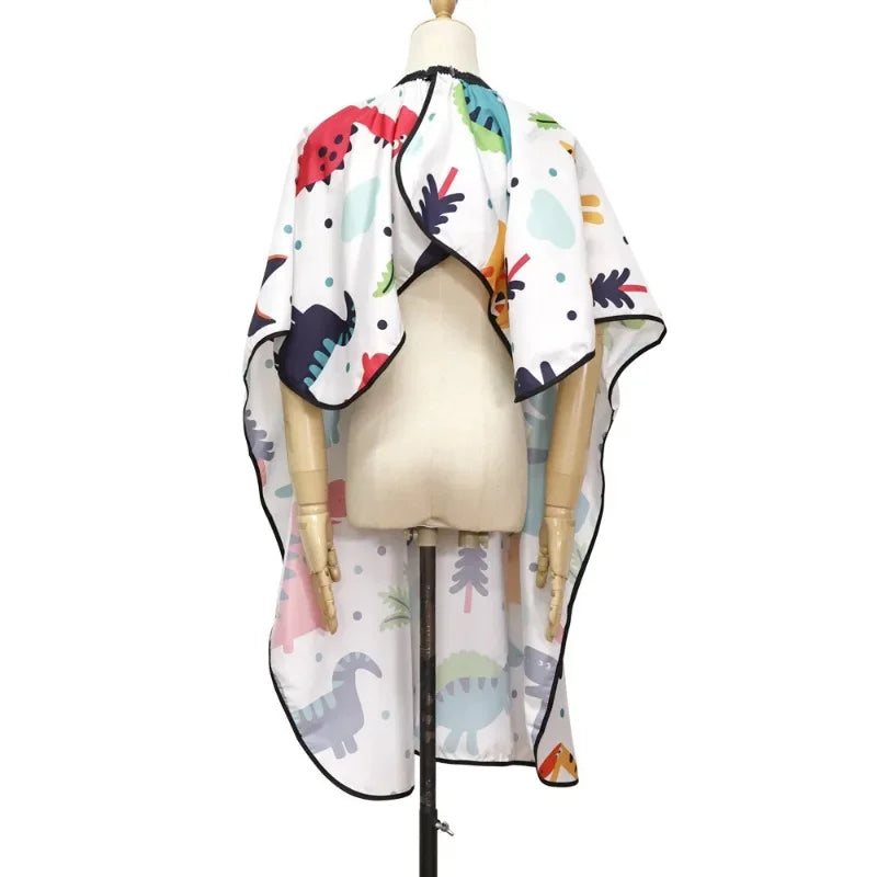 Cartoon Haircut Cape  Waterproof Barber Wrap – Salon Hair Care Styling Supplies