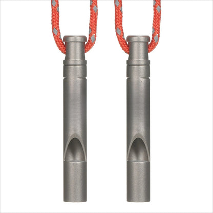 TOMSHOO Titanium Emergency Whistle with Cord Outdoor Survival Whistle Camping Hiking Exploring