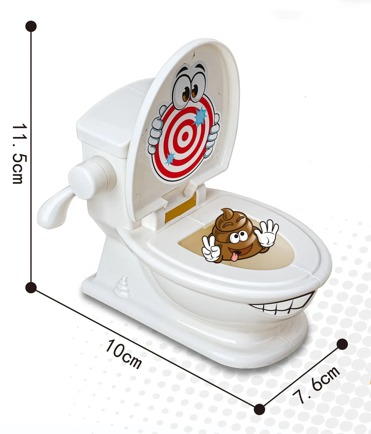 Mini Toilet Anti Stress Toys Two Person Interactive Catapult Toilet Toy Tabletop Game Throw Battle Toy Poops for Kids Adult