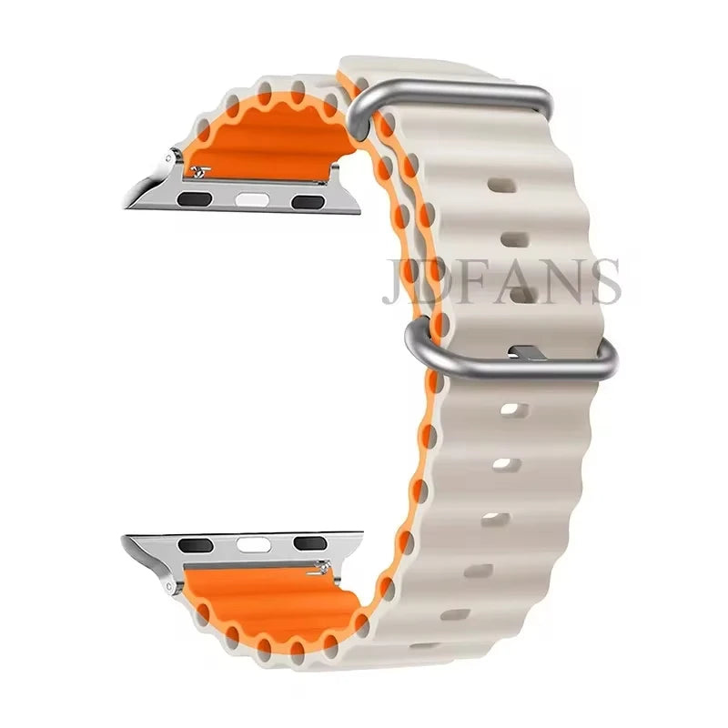 Strap For Apple watch ultra band 49mm 44mm 45mm 41mm 40mm 38mm 44 45 mm 1:1 Original Ocean belt iWatch series 9 10 8 7 se bands