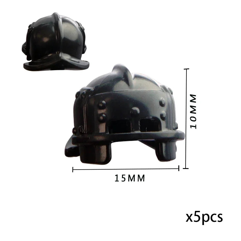Viking Pirate Age Bullhorn Hat Medieval Knight Roman Warrior Soldier Helmet Action Figures Building Blocks Toys For Children