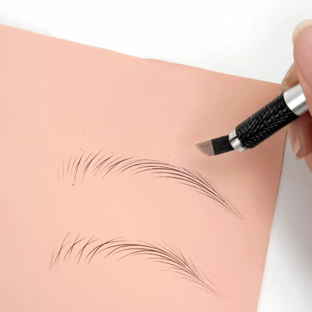 Blank Tattoo Practice Skin, Double Sided Fake Eyebrow Tattoo Practice Skins for Beginners and Experienced Tattoo Artists-1MM