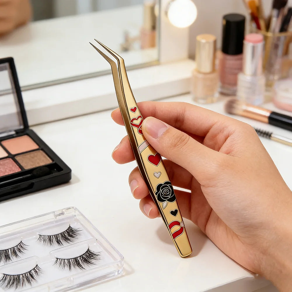 1pc High Precision Lash Tweezers Stainless Steel Eyelash Tweezers Lash Extensions Lash Tweezers for Eyelash Extension Straight