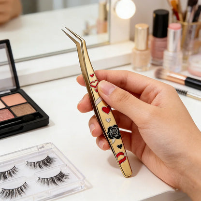 1pc High Precision Lash Tweezers Stainless Steel Eyelash Tweezers Lash Extensions Lash Tweezers for Eyelash Extension Straight