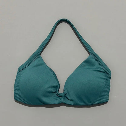 HISTELLO Strappy Bra Women Seamless Gym Underwear High Support Halter Sexy Sports Pilates Clothing Push-up Yoga Workout Tank Top