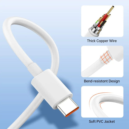 XIAOMI Original Usb Type C Cable 120W 100W 90W 67W 45W Turbo Fast Charger Mi 17 15 14 13 12 T Pro Ultra Poco F8 X8 X7 Redmi Note