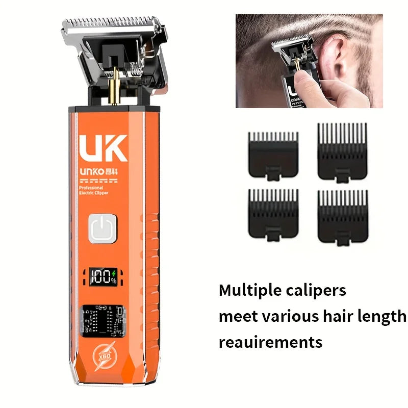Professional Cordless Hair Clipper, Rechargeable Electric Hair Trimmer for Men Kids Home & Salon Use