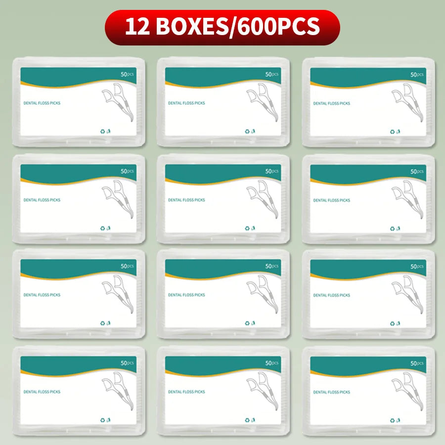 1000/600/300/150PCS - Ultra fine dental floss stick - Clean the gaps between teeth with one piece - Oral care tool