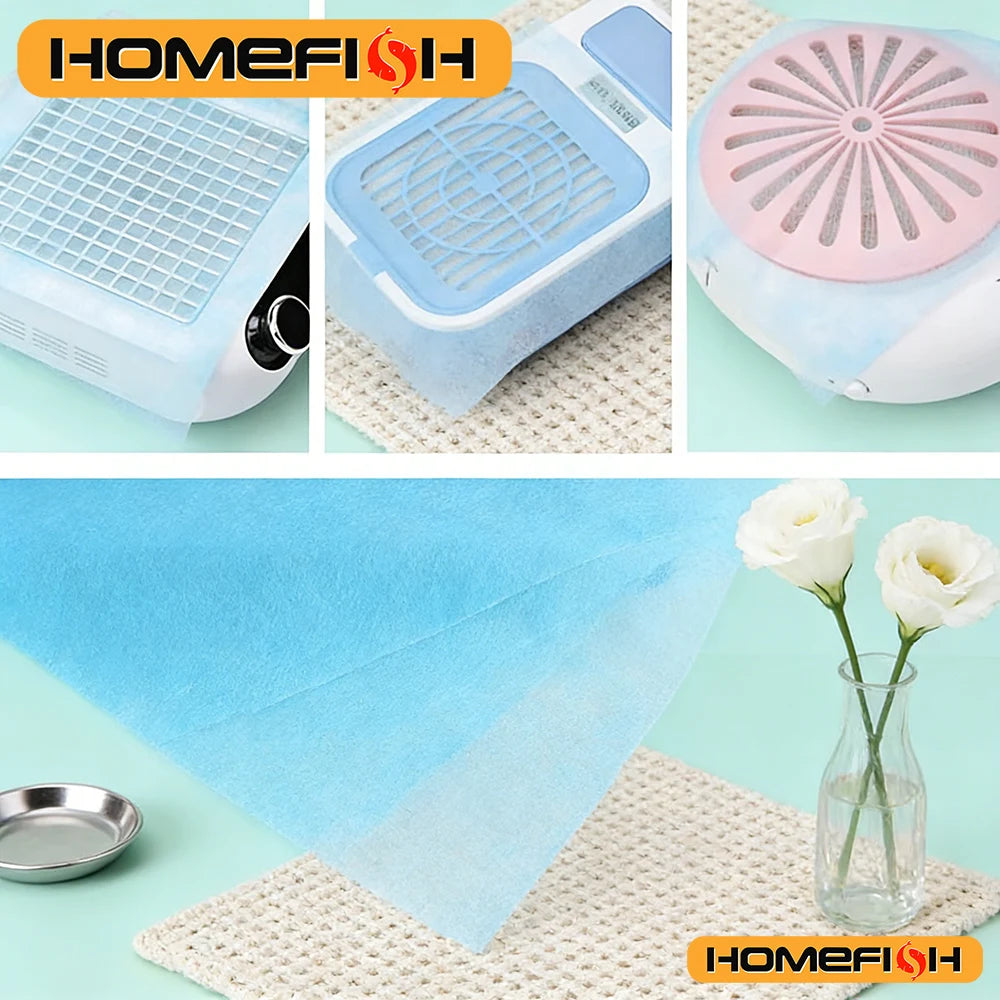 100Pcs Nail Vacuum Clean Collector Filter Paper Set Dustproof Replace Filters Disposable Manicure Machine Dust Accessory