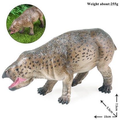 Oenux Prehistoric Wild Animals Simulation Armadillo Doedicurus Sabretooth Model Action Figures PVC Collection Toy For Kid Gift