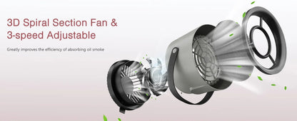 2025 New Portable Exhaust Fan Small Kitchen Hood Extractor Barbecue USB Supply Desktop Range Hoods Mini Suction Cooker Hood