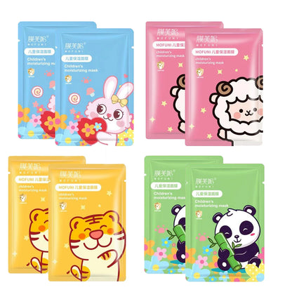 1/5/8 PCS Animal Character Face Masks Hydrating Spa Masks Sheet with Hyaluronic Acid, Skincare Party Facial Masks for Kids Teens