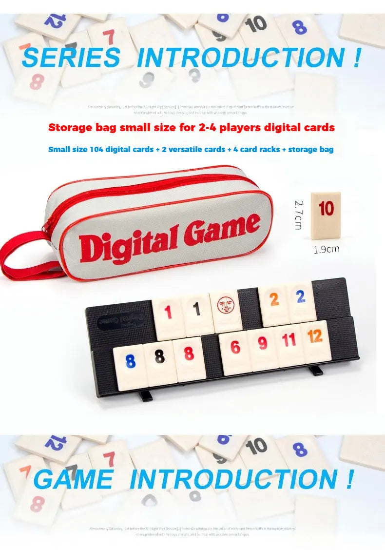 Travel Rummy, Mahjong, Rummybrix, Number Game Cards - Adult Leisure Party Board Game Travel Game