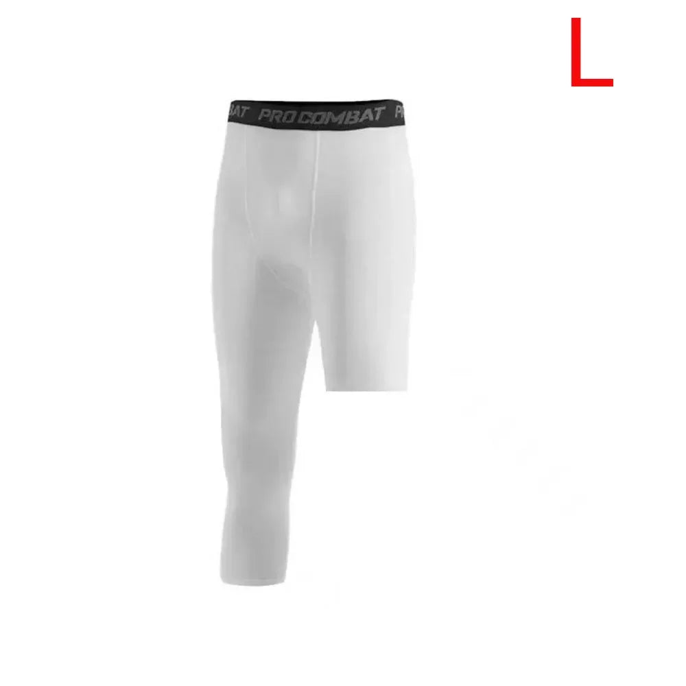 One Leg Basketball Tights Sports Tights Breathable Single Leg Basketball Leggings Quick Drying Sweat Wicking Breathable Durable